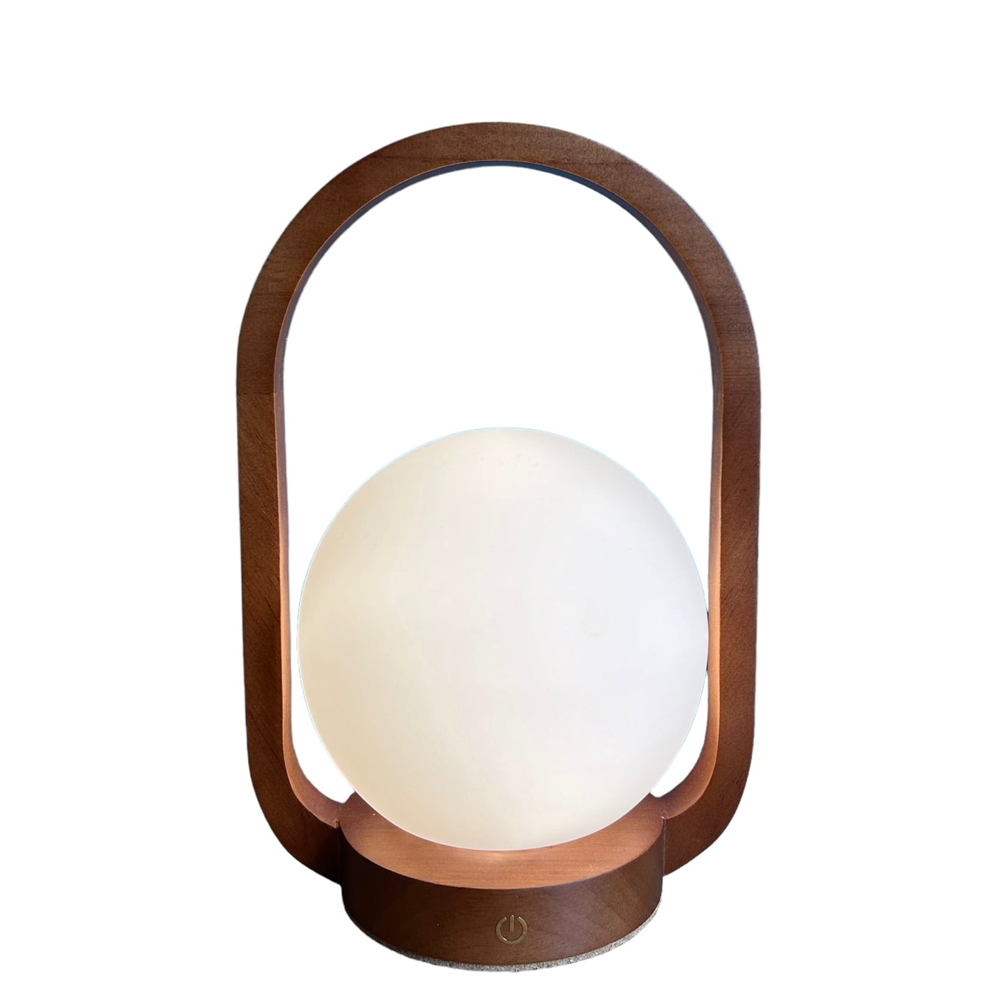 Lantern Teak style rechargeable touch lamp